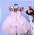 Vestido Rosa / Peito de Renda Marsala - Imagem 2